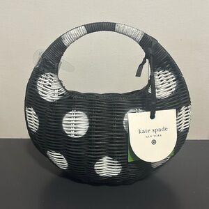 Polka Dot Wicker Crescent Bag - kate spade new york x Target Black/White